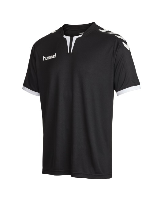 CORE SS POLY JERSEY / Krageneinsatz und Ärmelbündchen in Kontrastfarben